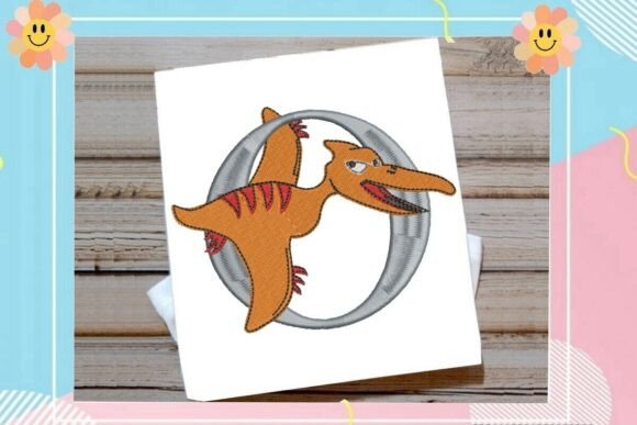 Dinosaur Monogram Letter O Review for Embroidery