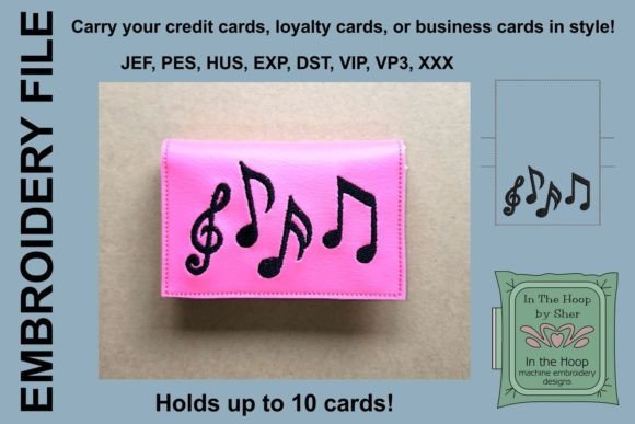 Music Notes Credit Card Wallet: A Holiday Embroidery Review