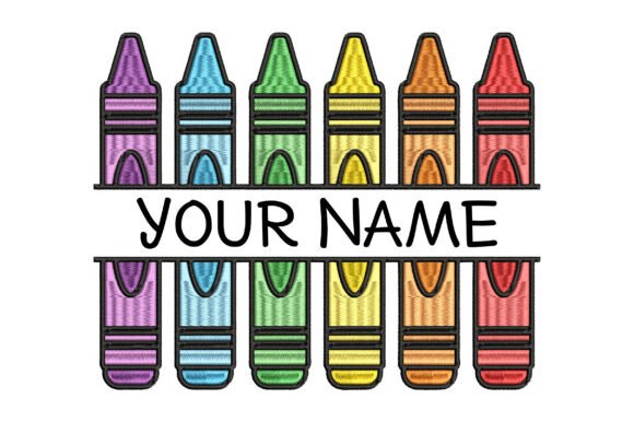 Review: Colorful Crayons Embroidery Design for Boutiques