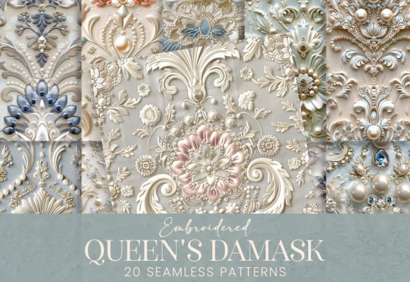 Review: Pearls Crystals French Damask Embroidery