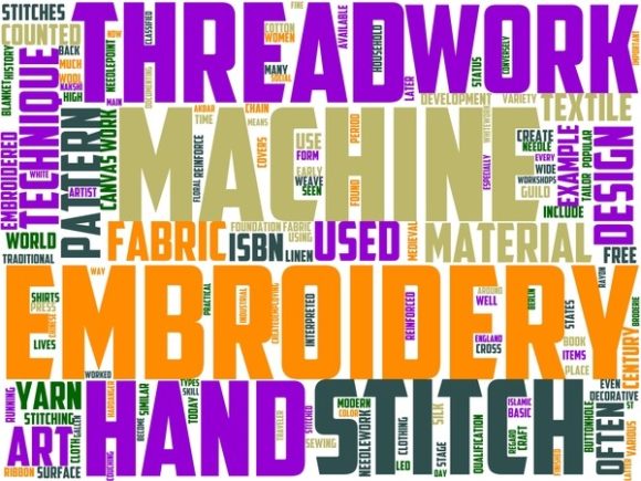 Reviewing Embroidery Wordart Background