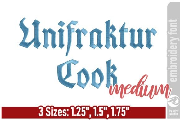 Unifraktur Cook: A Bold Gothic Font for Holiday Embroidery